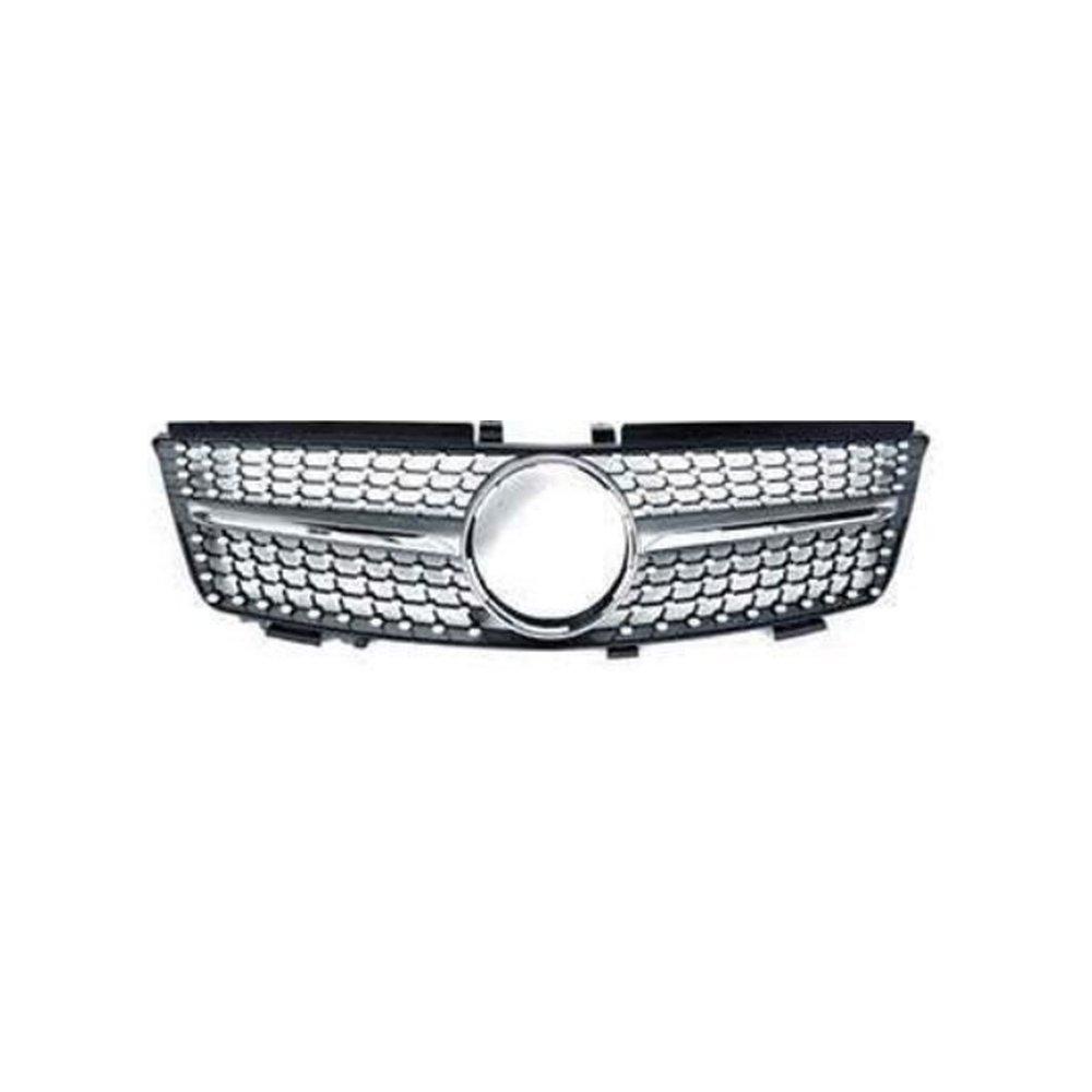 Решётка радиатора для Mercedes ML W164 2005–2011 / ML-GLE W166 2012–2018 (стили GT, Diamond) — фото 2