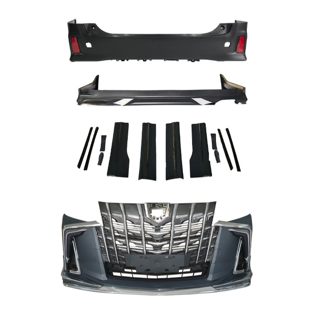 Обвес для Toyota Alphard 30 2018–2023 в стиле SC: бамперы, решётка, молдинги — фото 2