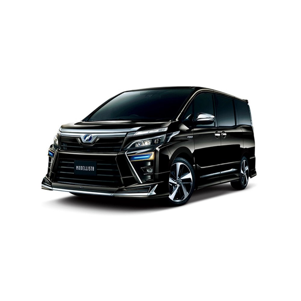 Передняя губа в стиле Modellista для Toyota Voxy 2017–2021 с хром-накладками