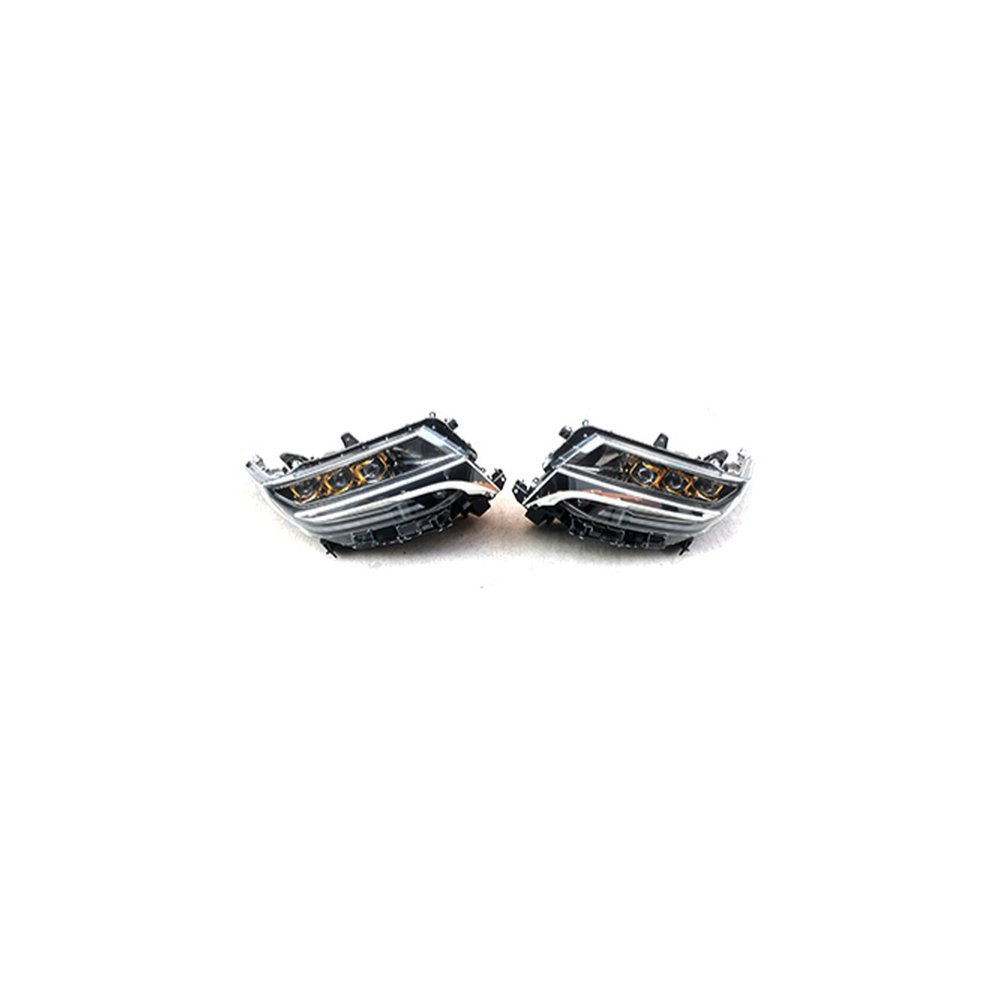 Фары передние golden LED для Toyota Alphard 30 2018–2023, янтарные линзы, пара