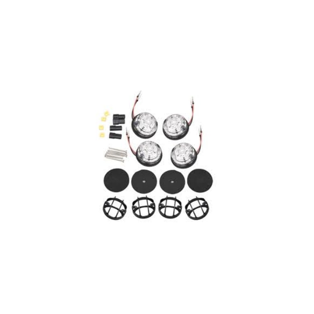 Комплект передних LED-огней с защитными решётками для классического Land Rover Defender 90/110