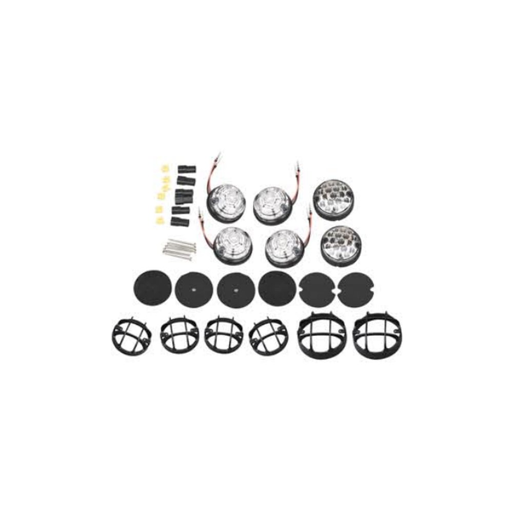 Комплект задних LED-огней с защитными решётками для классического Land Rover Defender 90/110